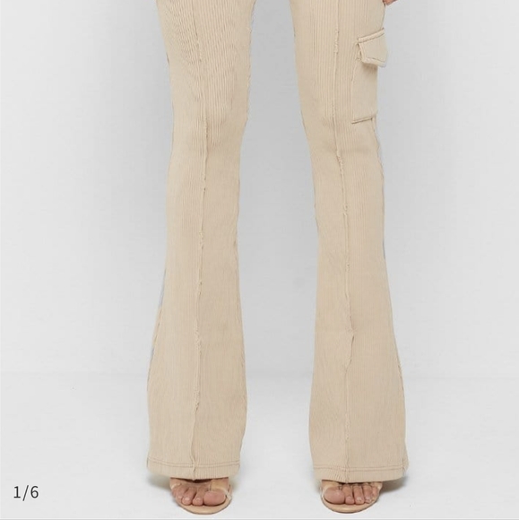 Manière De Voir Ribbed Flared Leggings US 2 with Tag - Picture 5 of 7